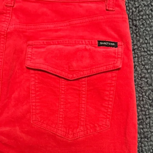 Sanctuary Bold Red Corduroy Trousers - Picture 4 of 4